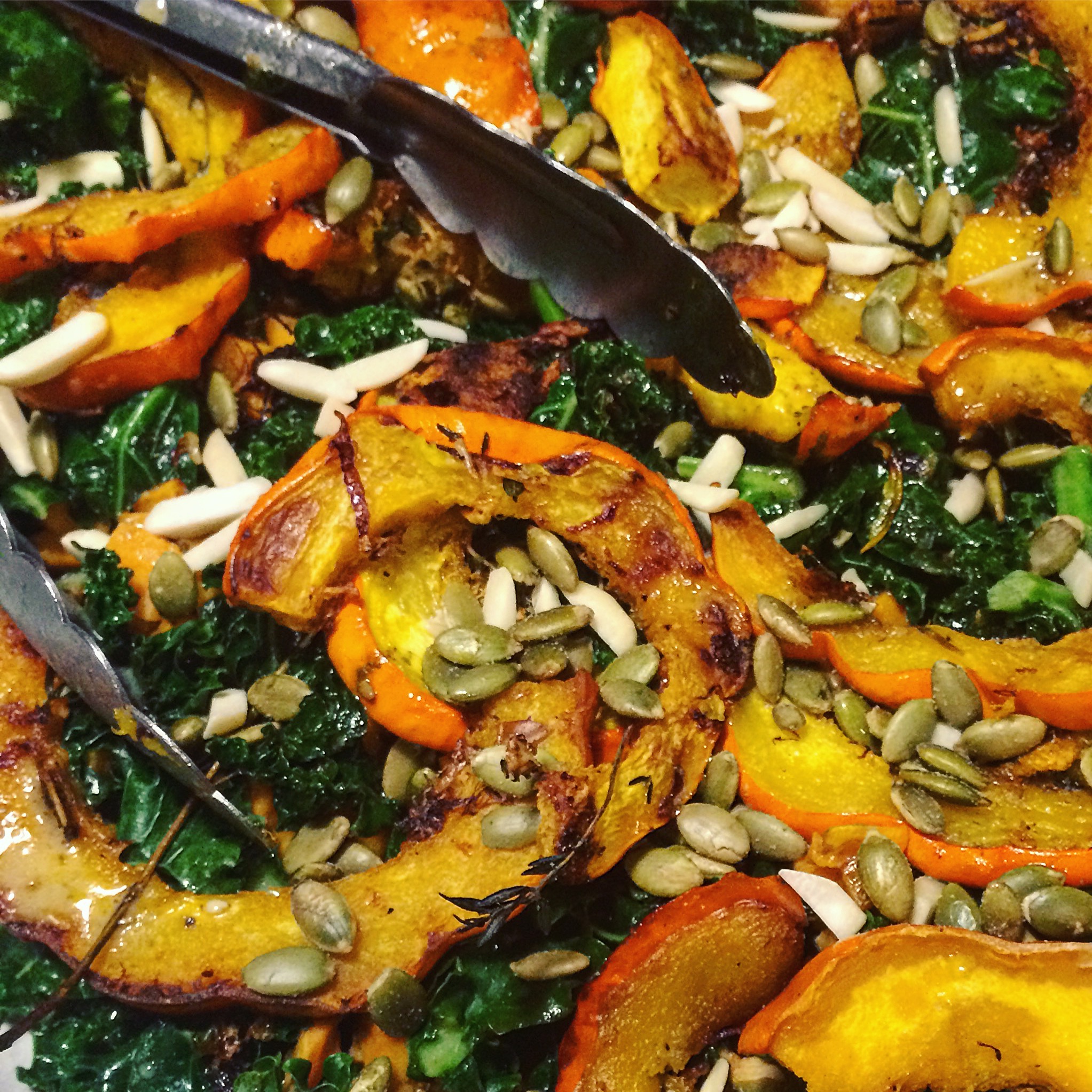 Roasted Festival Squash  With Nuts & Seeds