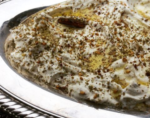 Za'atar Labney Roasted Garlic Dip